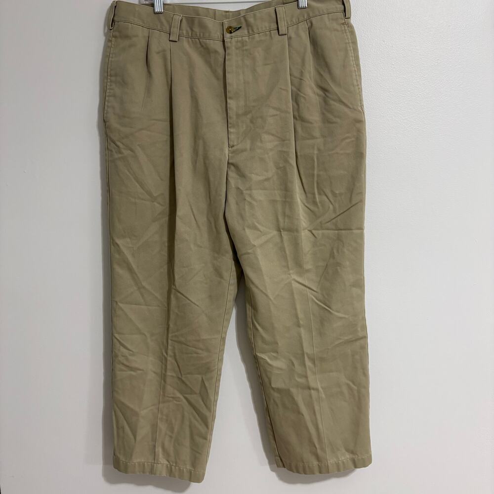 Tommy Hilfiger Khaki Pants Men's 38x30 Golf Corporate Trousers Preppy Old Money